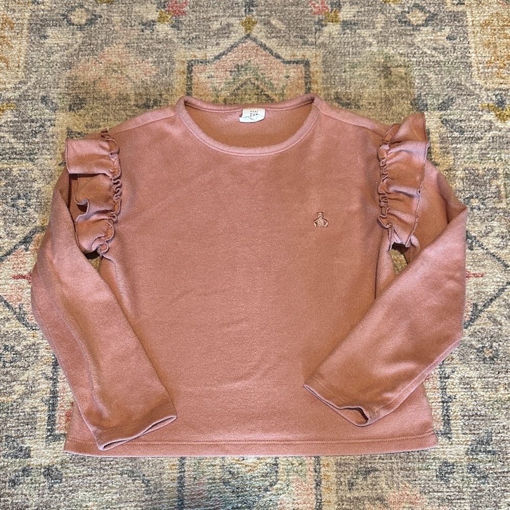 Gab Baby pink Ruffled Long Sleeve shirt (5T) EUC